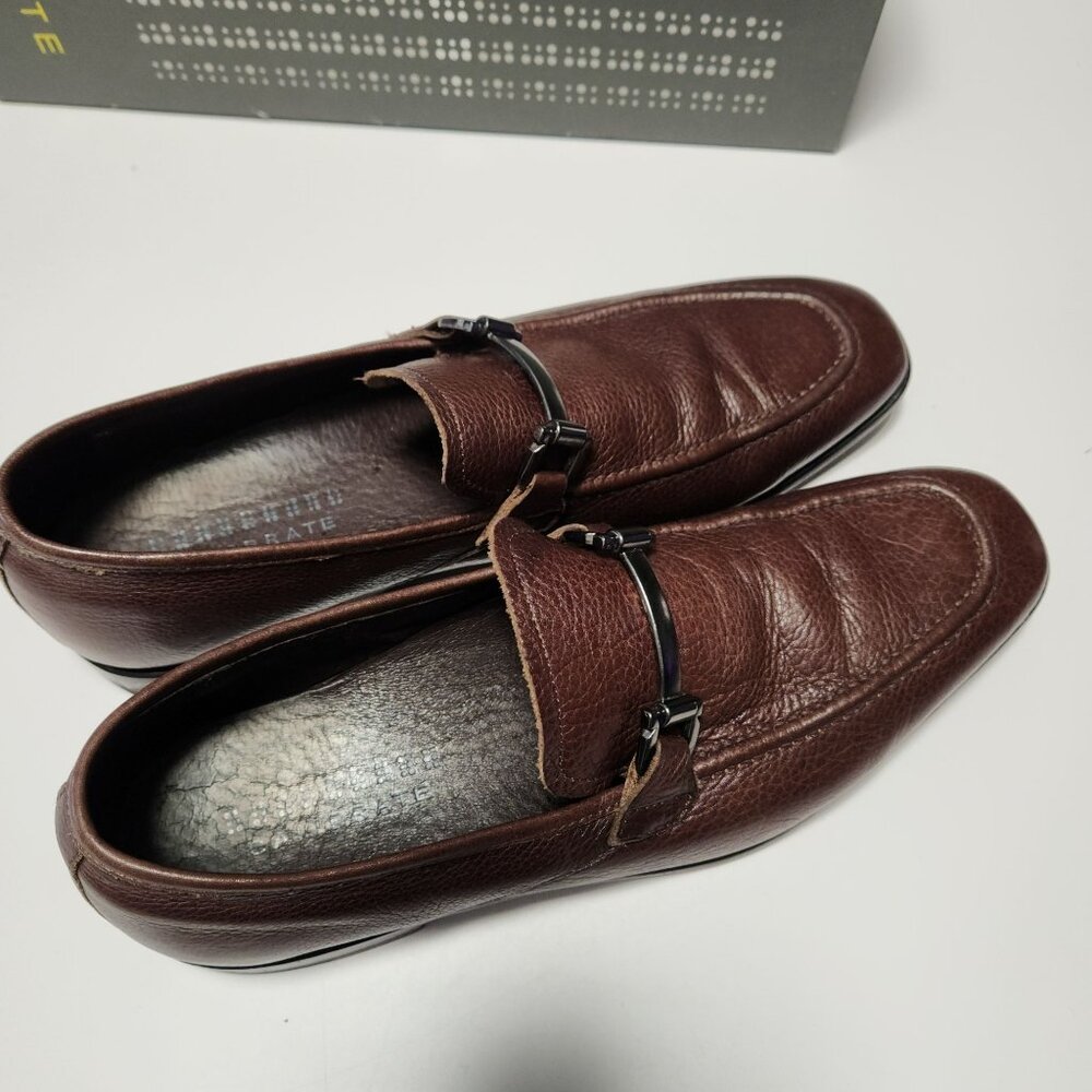 Calibrate Mstroy Horsebit Loafers Pebbled Leather Brown Men's 9M Slip-On